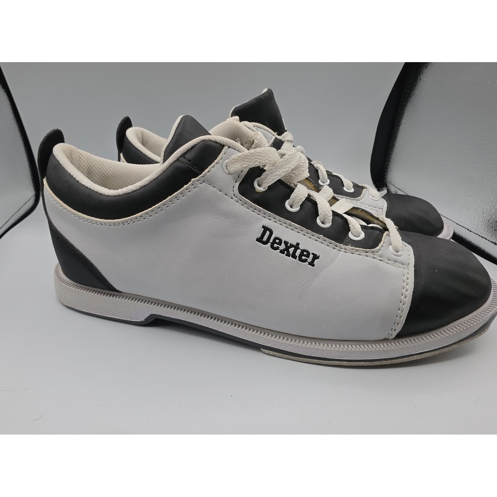 Dexter: Mens Bowling Shoes Slide-Rite Soles B4010-1 White Black Size 8.5